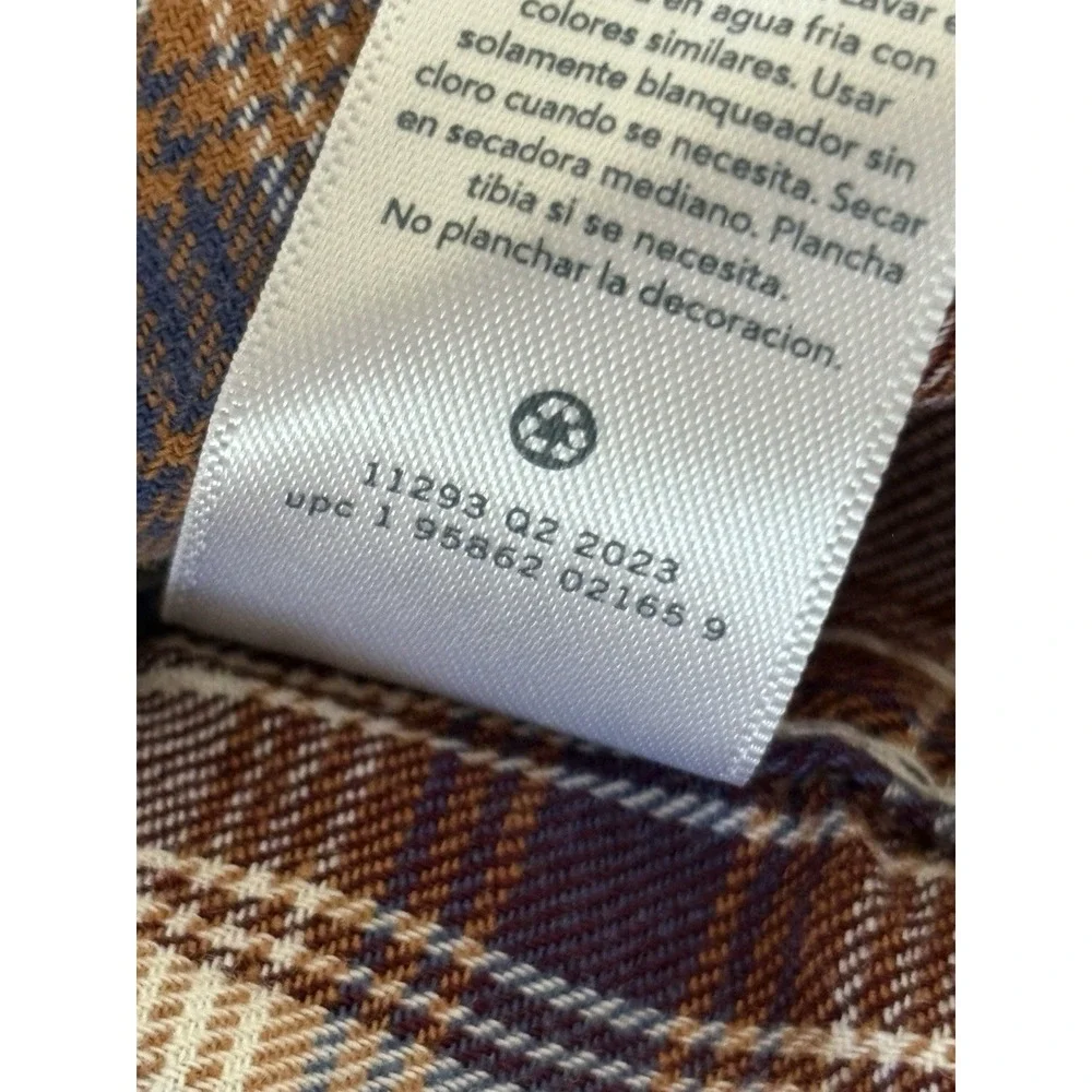 OshKosh B'gosh Flannel Shirt Baby Boys Size 12M Brown Plaid‎ Long Sleeve Woven